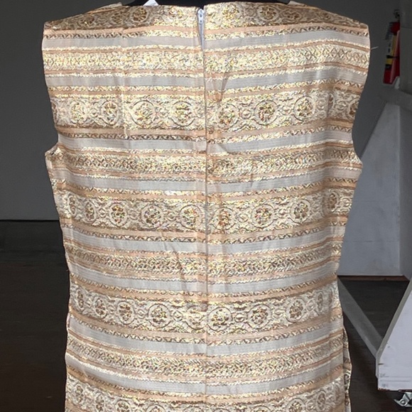 Custom made gold and metallic gold thread tunic top - Picture 2 of 11